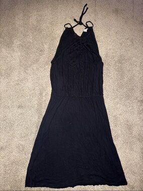 Old Navy Black Halter Maxi Dress